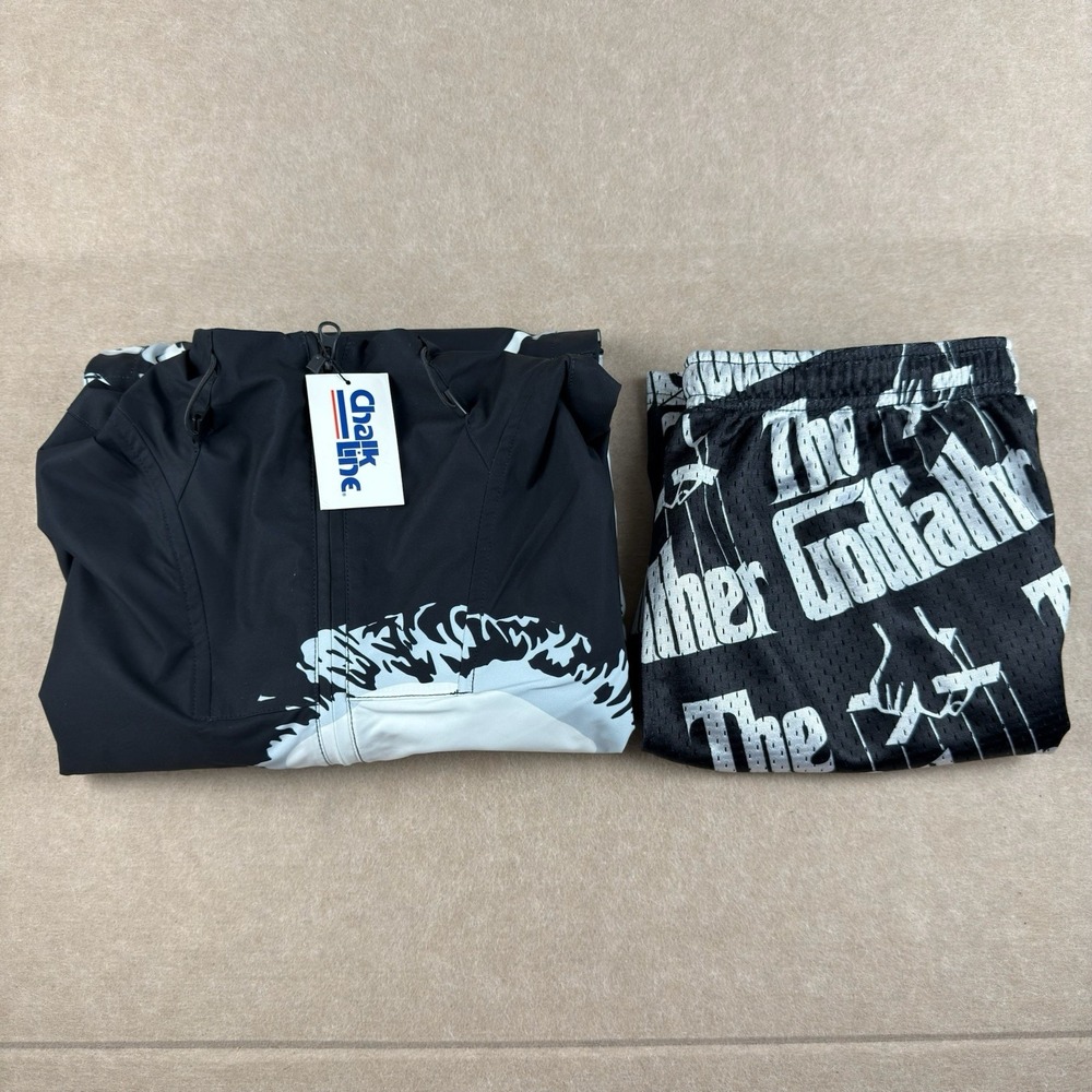 The Godfather Chalk Line Hoodie‎ M Shorts S Black Don Corleone Licensed Bundle - Picture 15 of 16